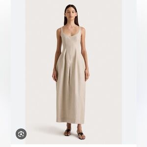 Faithfull the Brand Women's linen Oatmeal dress
